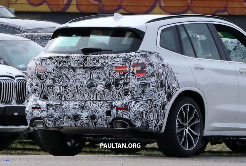 SPIED: G01 BMW X3 M40i facelift seen, with X4 mule 1189314