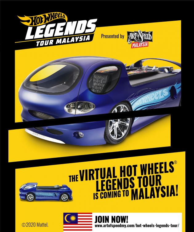 2020 Hot Wheels Legends Tour Malaysia happens November 12 at 1-Utama with 9th Annual Art of Speed