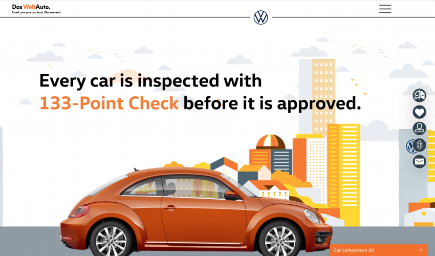 Das WeltAuto — laman web baru diperkenalkan; lihat, bandingkan kereta dan tawaran dari VW Malaysia 1190206