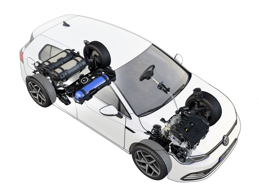 Volkswagen Golf TGI debuts – 130 PS bi-fuel 1.5 litre CNG variant with petrol reserve; 400 km WLTP range 1198262