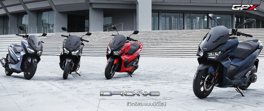 GPX Drone dilancar di Thailand – skuter 150 cc hasil kerjasama dengan SYM, pelbagai kelengkapan canggih 1214522