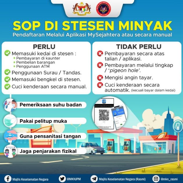 MySejahtera scan to pump fuel – MKN confirms that no scanning is needed for refuelling if paying at the pump