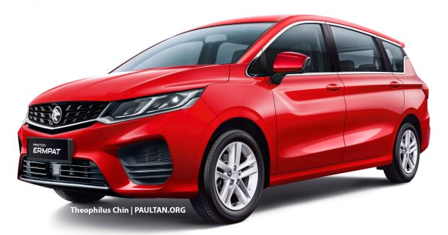 Proton Ertiga replacement rendered with X50 styling