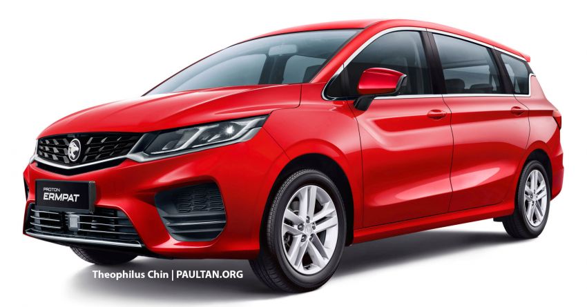 Proton Ertiga replacement rendered with X50 styling 1202525