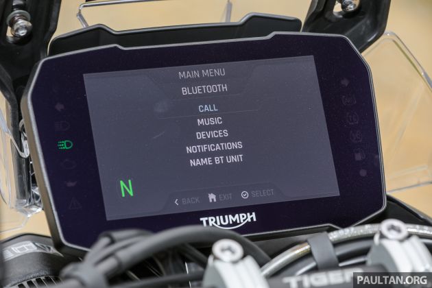 Sistem sambungan My Triumph akan ditawarkan untuk model lama yang sudah menggunakan skrin TFT