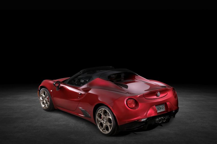 Alfa Romeo 4C Spider 33 Stradale Tributo – 33-unit limited run for the US; homage to mid-engined classic 1224263