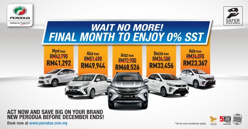 AD: Perodua tawarkan rebat tunai sehingga RM2,200 dengan 0% SST — panggilan terakhir 31 Disember 1224551