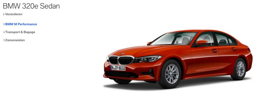 G20, G21 BMW 320e PHEV appear on configurator Image #1228850