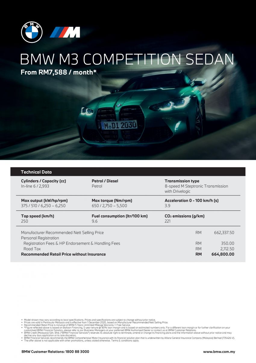 BMW M3 G80 dan M4 G82 sah akan dilancarkan di M’sia dalam versi Competition, harga bermula RM665k 1218980
