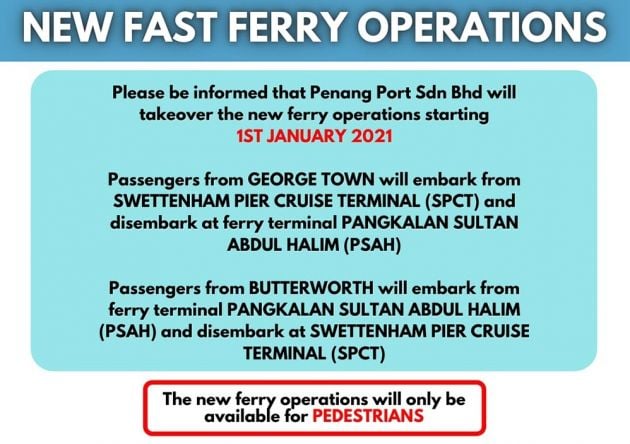 New Penang passenger ferry – trips under 10 minutes