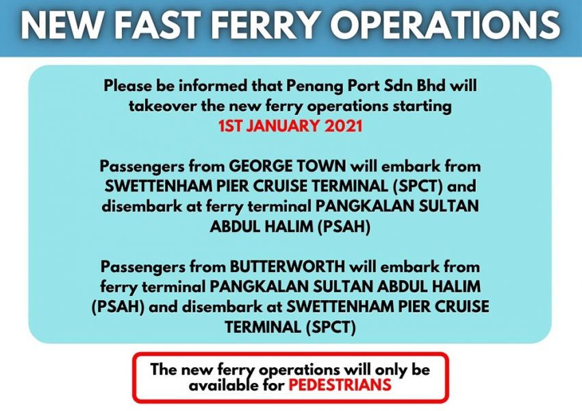 Penang fast ferry service to begin January 1 – no cars 1227601