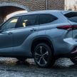 2021 Toyota Highlander seven-seat SUV launched in Europe – hybrid powertrain only; 248 PS, 6.6 l/100 km