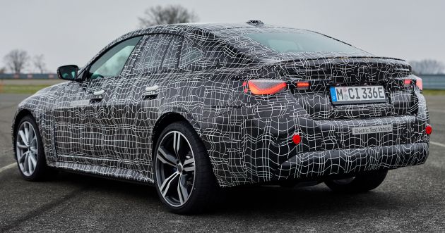 BMW i4 teaser takes jab at Tesla, saying “simply accelerating fast in a straight line is not enough”