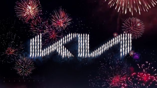 Kia reveals new logo, slogan with fireworks, drones