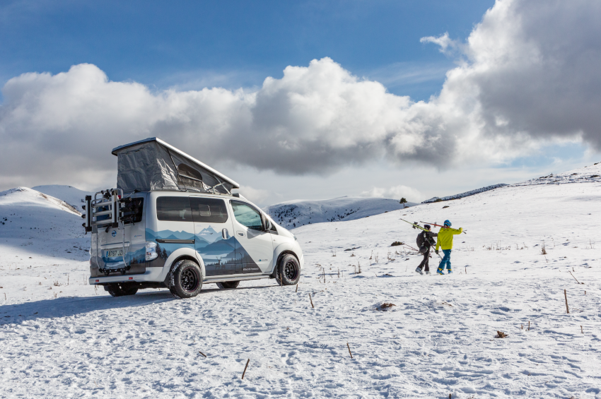 Nissan e-NV200 Winter Camper concept turns electric van into off-road motorhome with kitchen and beds 1238012
