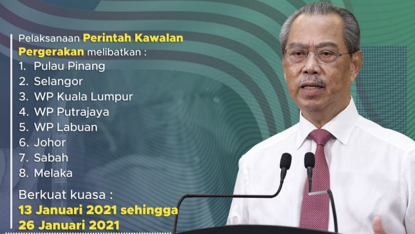 PKP dilaksanakan semula di S’gor, P.Pinang, KL, Putrajaya, Johor, Sabah dan Melaka mulai 13-26 Jan 1233685