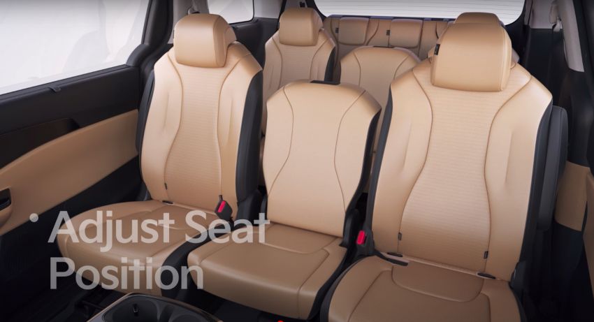 Kia Carnival 11-seater cabin setup detailed; centre-assist seats, stowable 4th row, flat-folding function 1242232