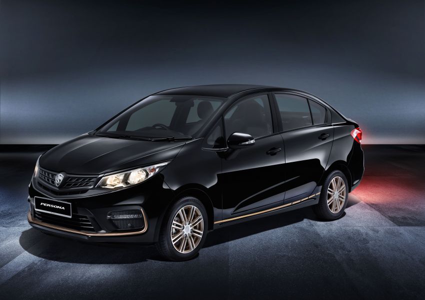 Proton Persona Black Edition launched in Malaysia – Quartz Black paint, gold accents; 500 units; RM54,700 1250373