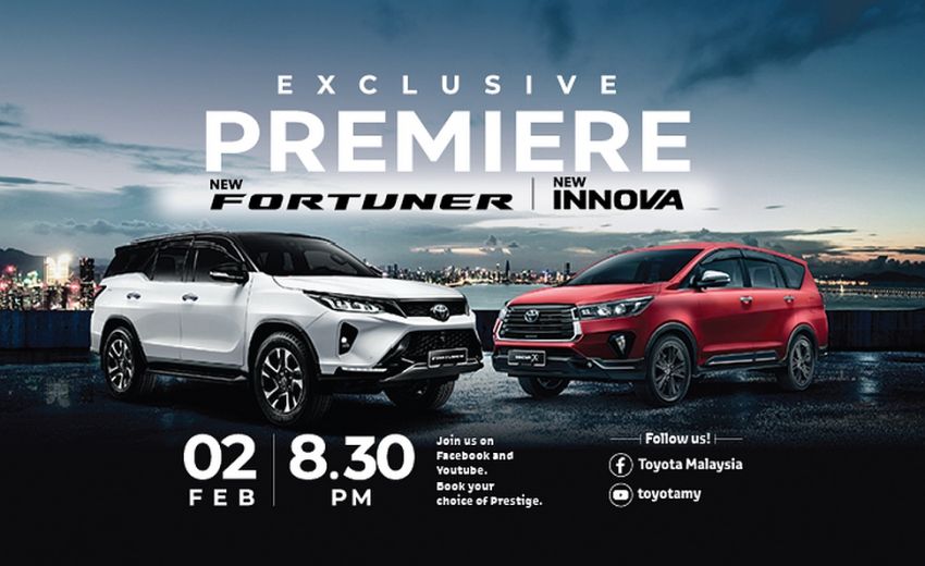 2021 Toyota Fortuner, Innova facelift launching in Malaysia tonight at 8.30 pm – here’s how to watch it 1242952