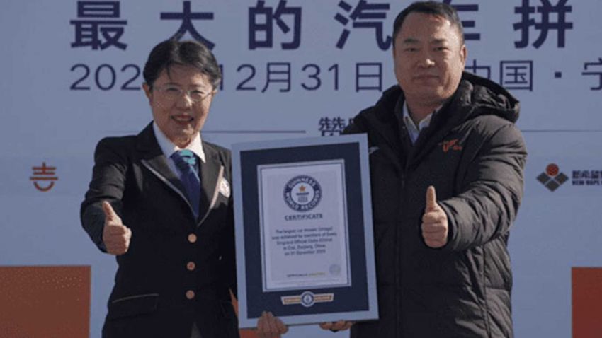 Geely breaks world record of largest car mosaic with 750 units – wishes Happy Niu Year with giant ox head 1247790