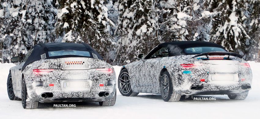 SPYSHOTS: R232 Mercedes-AMG SL – six- and eight-cylinder versions seen running cold-weather tests 1250687