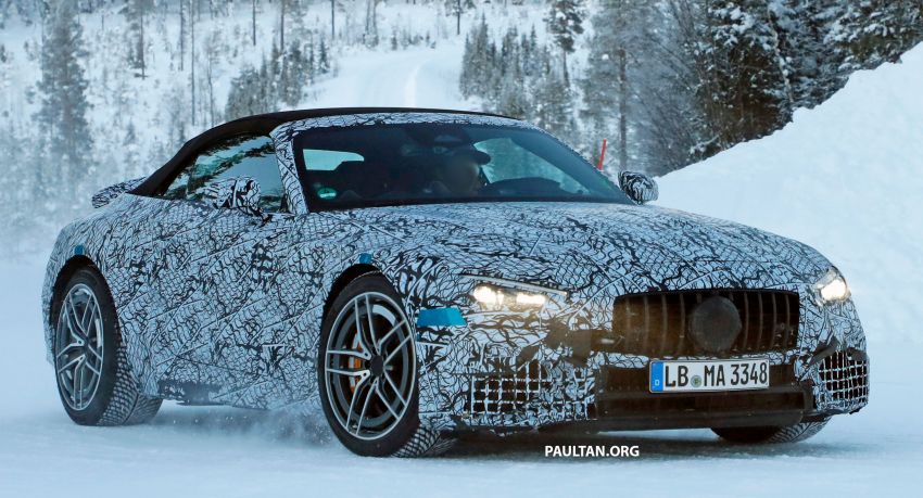 SPYSHOTS: R232 Mercedes-AMG SL – six- and eight-cylinder versions seen running cold-weather tests 1250693