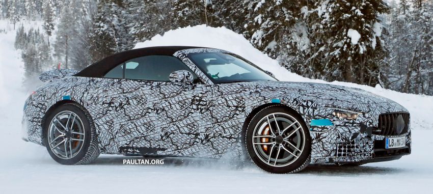 SPYSHOTS: R232 Mercedes-AMG SL – six- and eight-cylinder versions seen running cold-weather tests 1250694