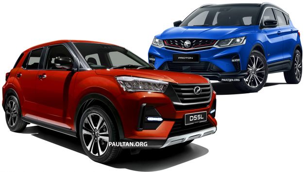 Perodua D55L SUV vs the Proton X50 and Perodua Aruz – we compare the specifications of these SUVs
