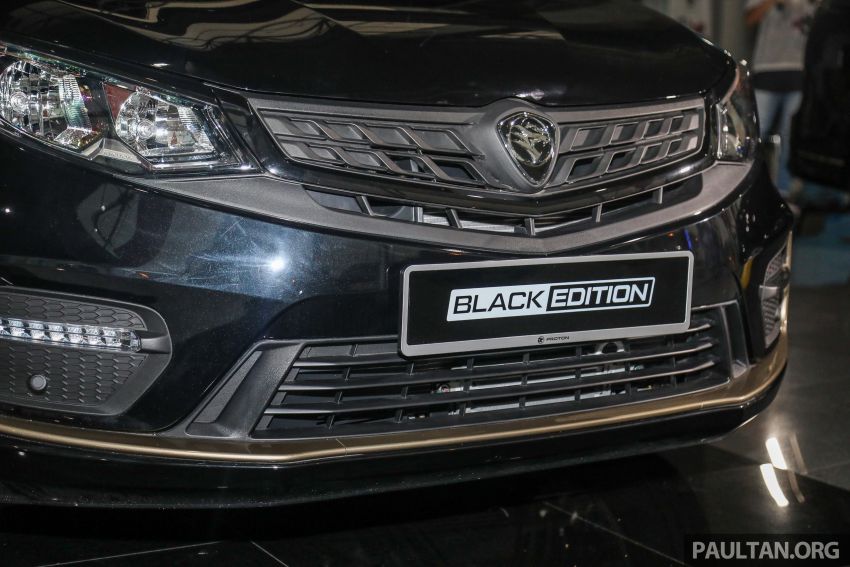 Proton Persona Black Edition launched in Malaysia – Quartz Black paint, gold accents; 500 units; RM54,700 1249915