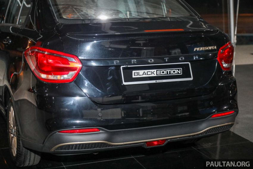 Proton Persona Black Edition launched in Malaysia – Quartz Black paint, gold accents; 500 units; RM54,700 1249921