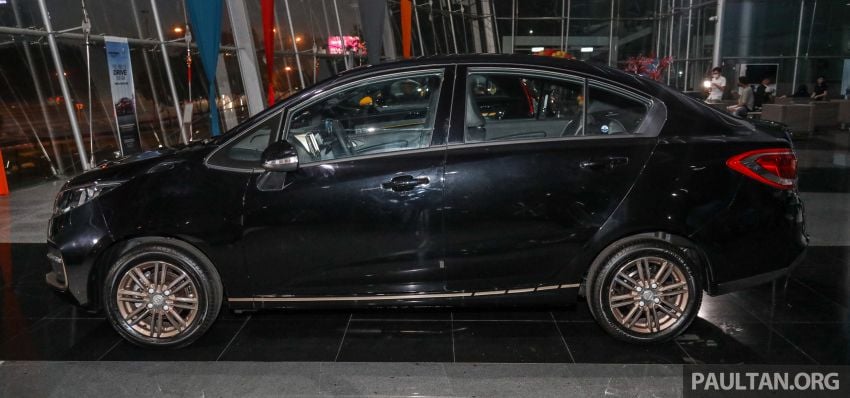 Proton Persona Black Edition launched in Malaysia – Quartz Black paint, gold accents; 500 units; RM54,700 1249906