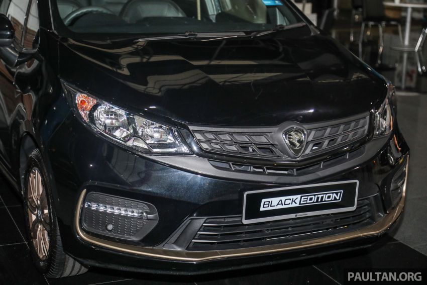 Proton Persona Black Edition launched in Malaysia – Quartz Black paint, gold accents; 500 units; RM54,700 1249909