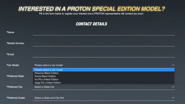 Proton to launch four special edition models on Feb 18 – Persona, Exora Black Editions; Iriz, Saga R3 LE