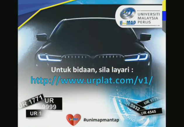 UniMAP lancar siri pendaftaran kenderaan khas UR -bidaan telah dibuka hingga 4 Mac, sasar kutipan RM10j