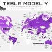 Tesla Worldwide Index – affordability of Model S, Model 3, Model X, Model Y in various markets shown