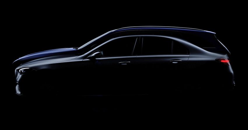 W206 Mercedes-Benz C-Class teased with funky new grille design – Feb 23 debut alongside wagon version 1248387