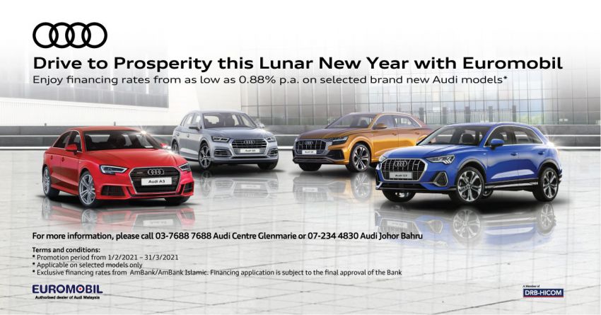 AD: Step up to an Audi this CNY with financing rates from as low as 0.88% p.a, exclusively at Euromobil! 1244390