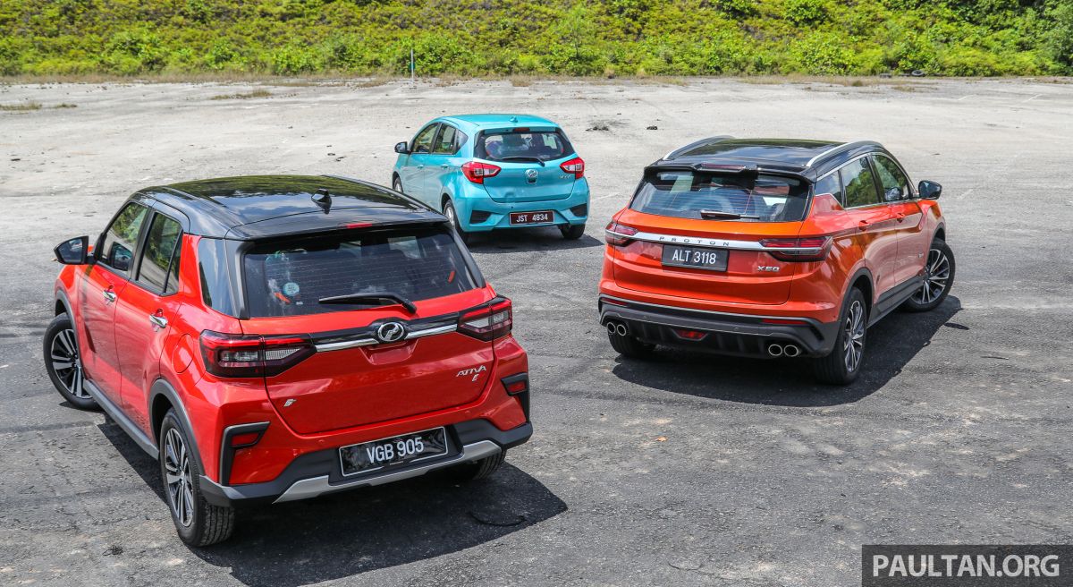 2021 Perodua Ativa vs Myvi vs Proton X50 – size and price compared
