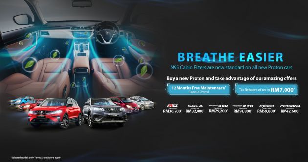 Proton bagi rebat cukai hingga RM7k; Saga, Iriz, Persona & Exora dapat 12 bulan servis percuma
