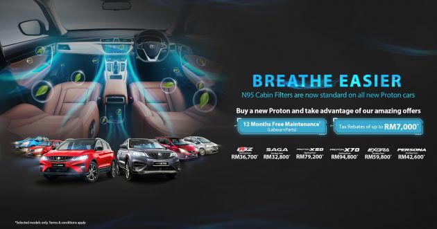 Proton offers up to RM7,000 tax rebates for new cars; Saga, Iriz, Persona & Exora get 12-month free service