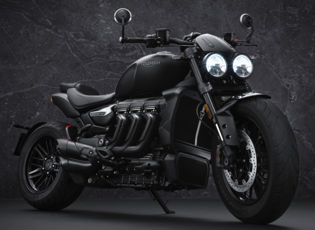 Triumph Rocket 3 R Black, Rocket 3 GT Triple Black diperkenal – hanya 1,000 unit, penampilan serba gelap