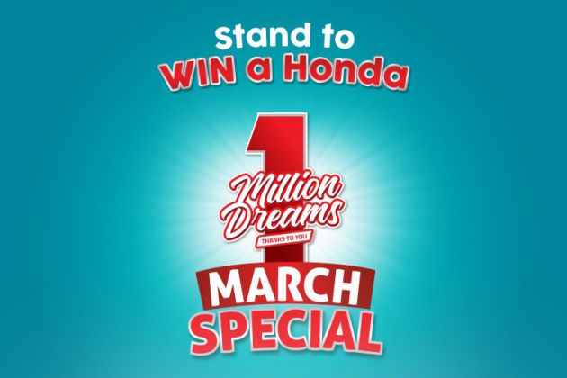 Honda 1 Million Dreams March Special – up to RM7k off Accord, RM15k off Odyssey, chance to win cars