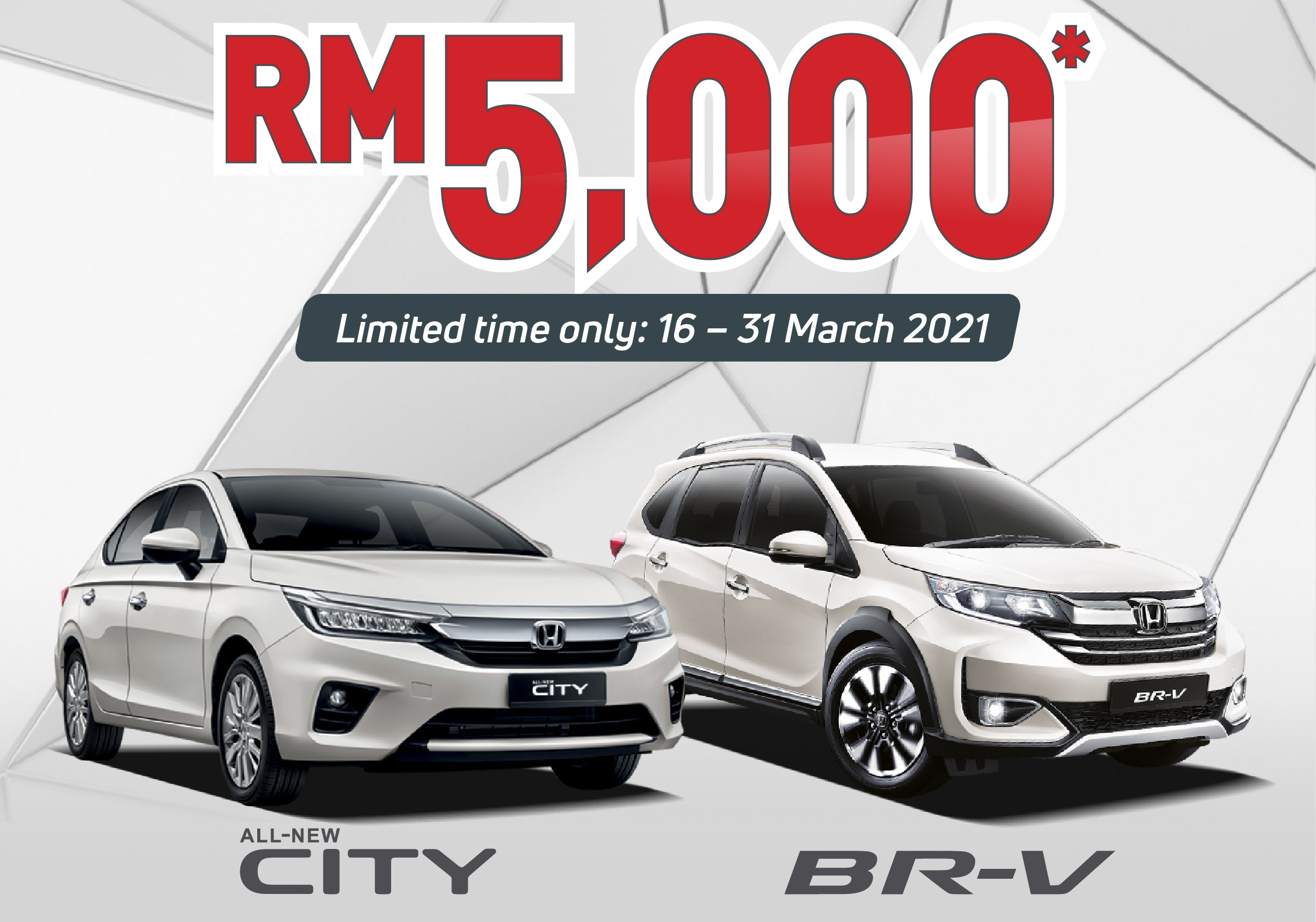 Honda City BR V Now With Special Rebate Of Up To RM5k Register 