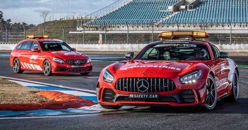 Mercedes-AMG GT R, C63S Estate receive bright red paintwork for F1 safety, medical car duties in 2021 1260483