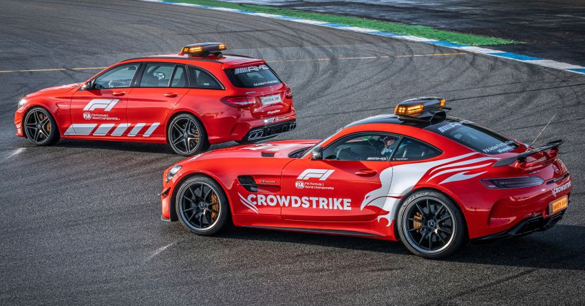 Mercedes-AMG GT R, C63S Estate receive bright red paintwork for F1 safety, medical car duties in 2021 1260486