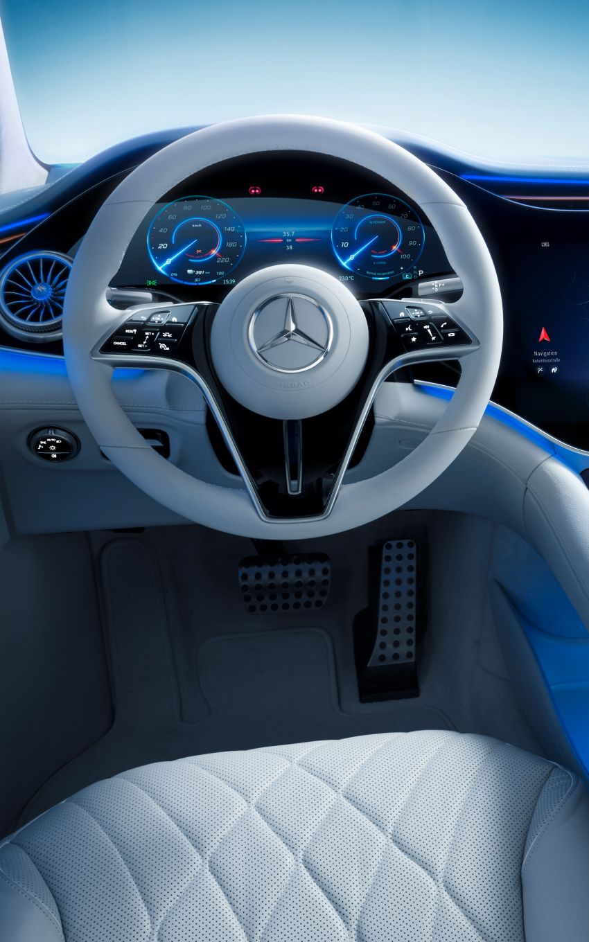 Mercedes-Benz EQS – bahagian dalaman, MBUX Hyperscreen 141 cm diperincikan sebelum dilancar 1270702