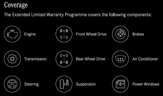 Mercedes-Benz Extended Limited Warranty – up to 2-years of additional coverage, priced from RM1,488