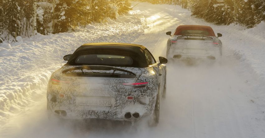 Mercedes-AMG SL undergoes final winter development for series-first 4Matic+ all-wheel drive, fabric roof 1262262