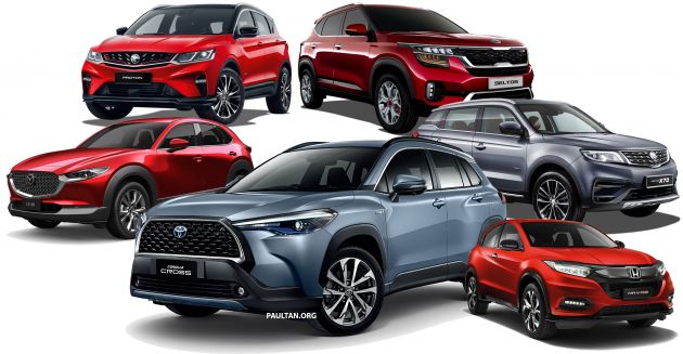 Toyota Corolla Cross – perbandingan antara SUV segmen-B & -C; Proton X50, X70, Honda HR-V, dll