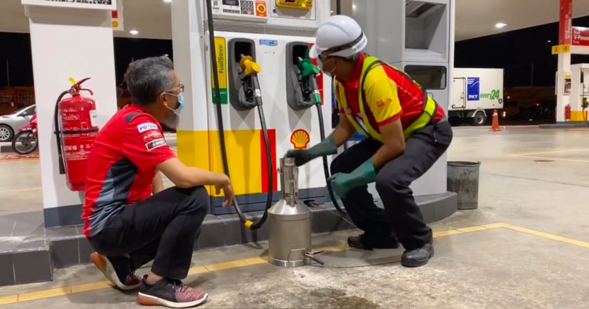 Tekan habis nozel pam akan menyebabkan anda dapat petrol kurang? ‘Pak Cik Shell’ buktikan ia tak benar 1265246